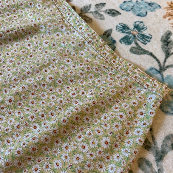 Vintage Floral Yellow & Green Skirt - Picture 7 of 10